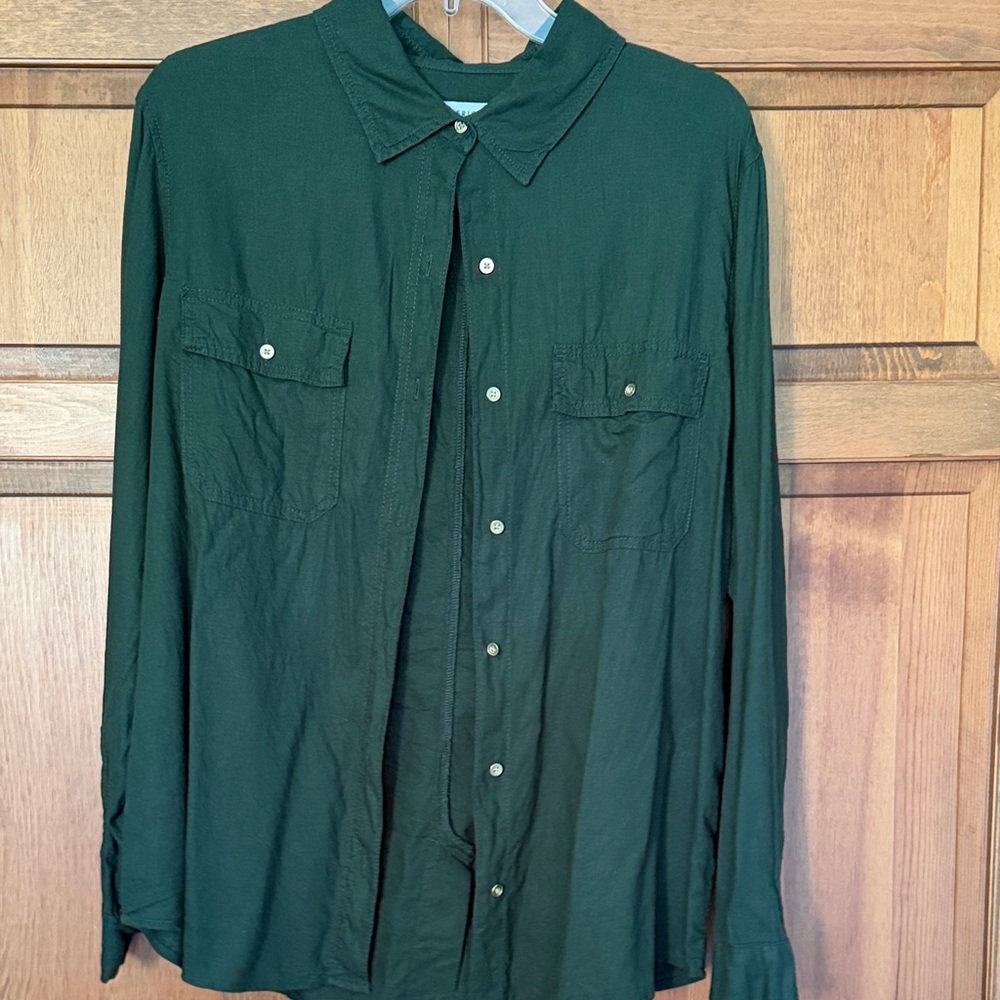American Eagle Olive Green Oversized Shirt